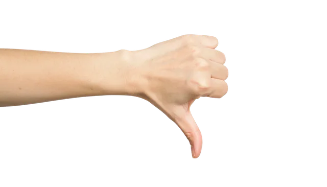 thumbs down, hand gesture, dislike sign, negative gesture, bad feedback, no symbol, rejection hand, failure sign, hand icon, disapproval, thumbs down vector, negative feedback, stop gesture, disagree hand, rejection icon, decline symbol, hand illustration, downvote sign, not good, poor rating, hand clipart, bad sign, hand signal, wrong gesture, negative symbol. Reputation messen